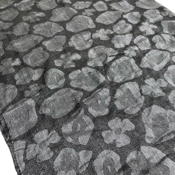 infinity Circle Grey Silver Shimmer Sparkle Leopard Cheetah Flower Light Scarf - Picture 5 of 11